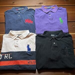 Lot of 5 Polo Ralph Lauren Short Sleeve Polo Shirts Men’s XXL Big Pony